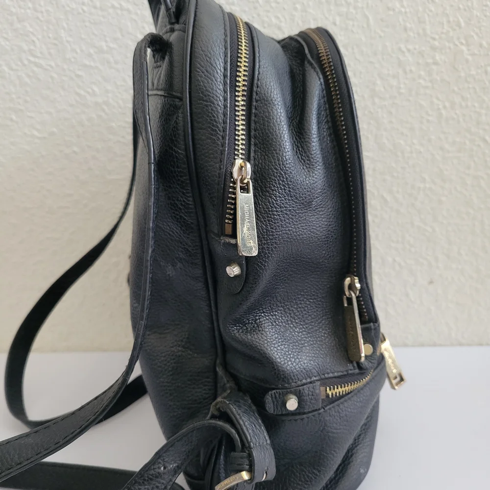 Michael Kors Black Leather Backpack